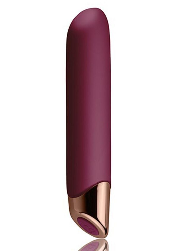 Chaiamo Rechargeable Silicone Vibrator - Burgundy - Image 2