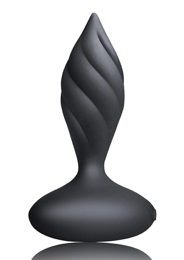Desire Rechargeable Silicone Anal Plug with Remote Control - Black/Rose Gold - Image 3