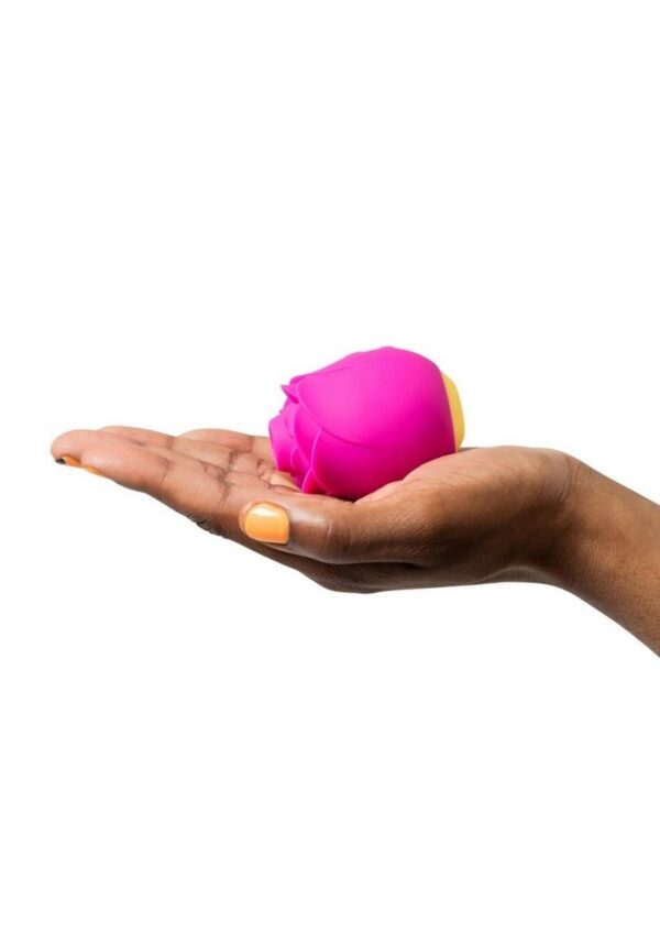 Romp Rose Rechargeable Silicone Air Clitoral Stimulator - Pink - Image 3