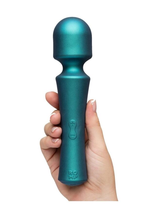 Romp Presto Rechargeable Silicone Wand - Teal - Image 3