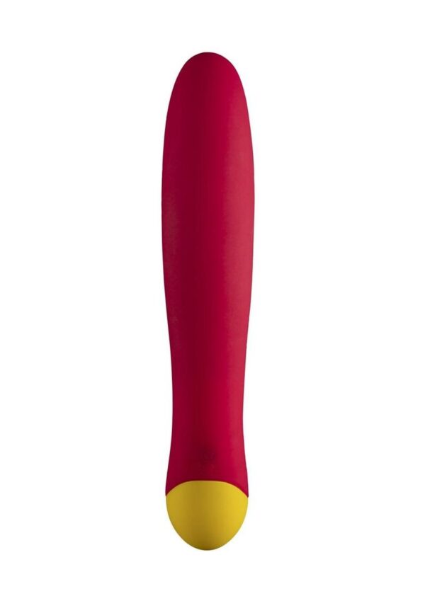 Romp Jazz Rechargeable Silicone Rabbit Vibrator - Red - Image 3