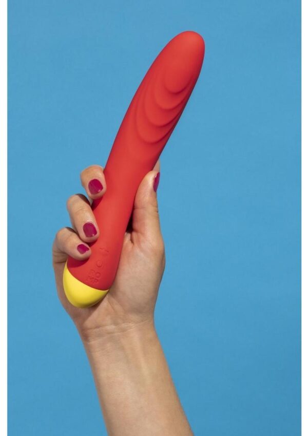 Romp Hype Rechargeable Silicone Vibrator - Orange - Image 4