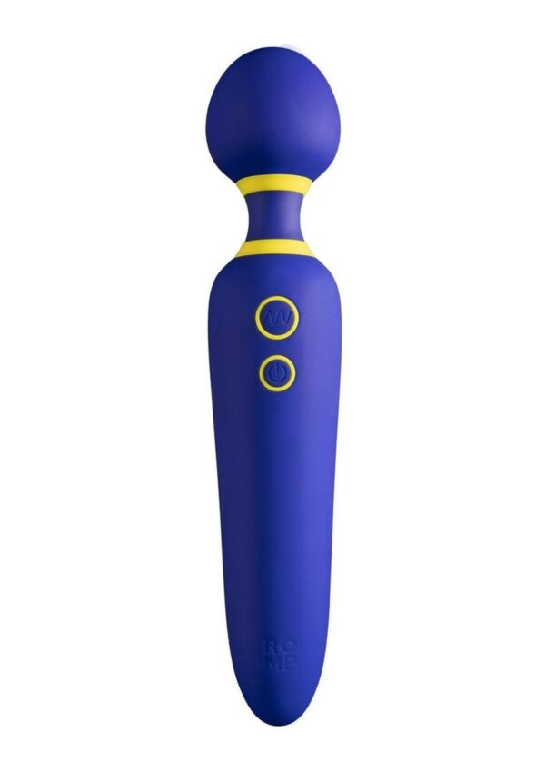 Romp Flip Rechargeable Silicone Wand Massager - Blue - Image 2