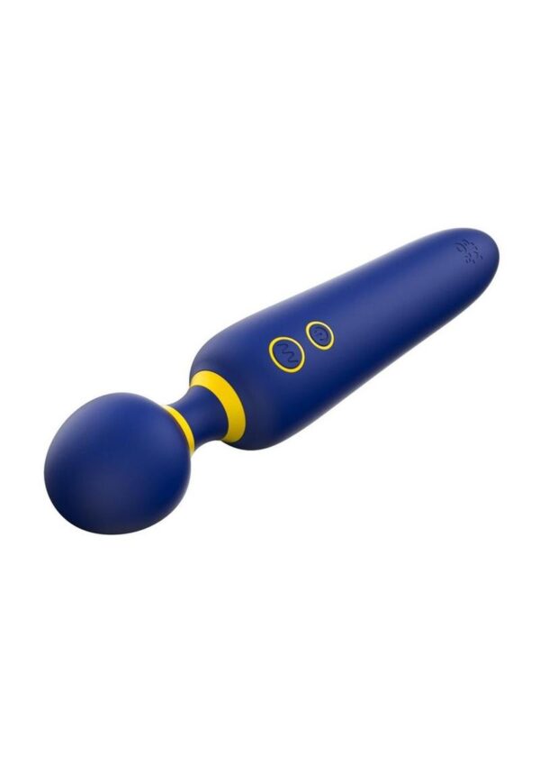 Romp Flip Rechargeable Silicone Wand Massager - Blue - Image 3