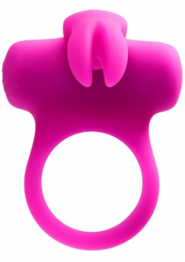 VeDO Frisky Bunny Rechargeable Silicone Vibrating Cock Ring - Purple - Image 4