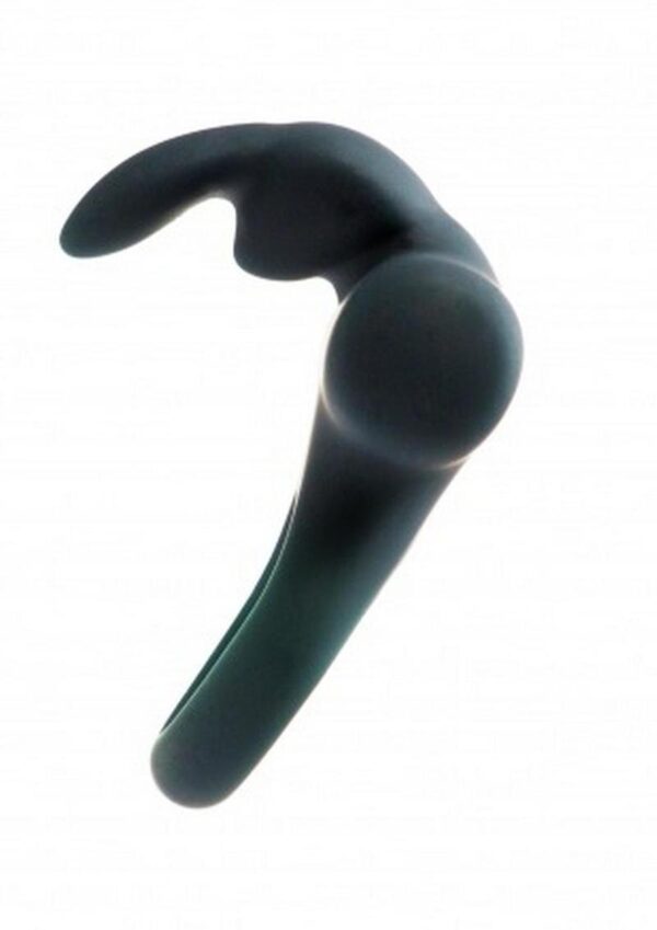 VeDO Frisky Bunny Rechargeable Silicone Vibrating Cock Ring - Black - Image 3