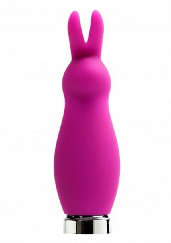 VeDO Crazzy Bunny Rechargeable Silicone Mini Vibrator - Purple - Image 3