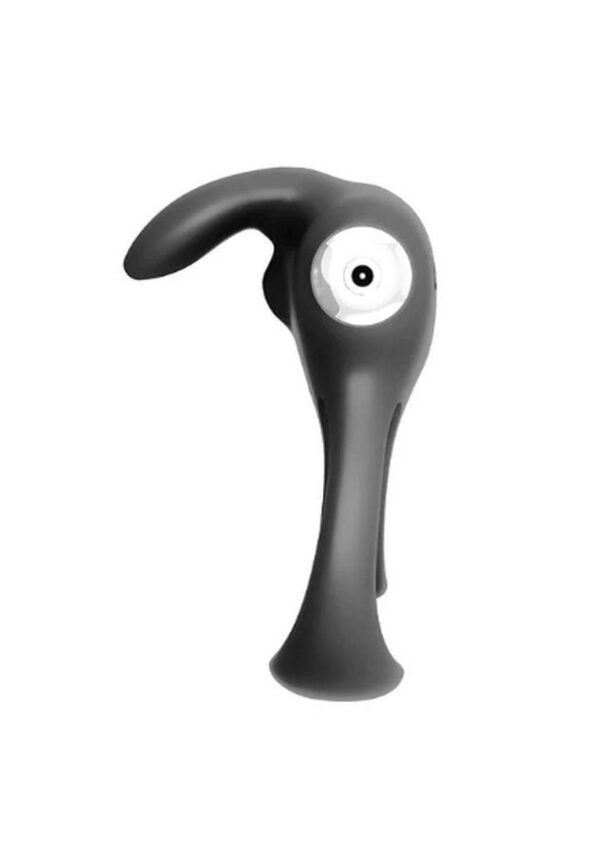 VeDO Thunder Bunny Rechargeable Silicone Dual Cock Ring - Just Black - Image 4