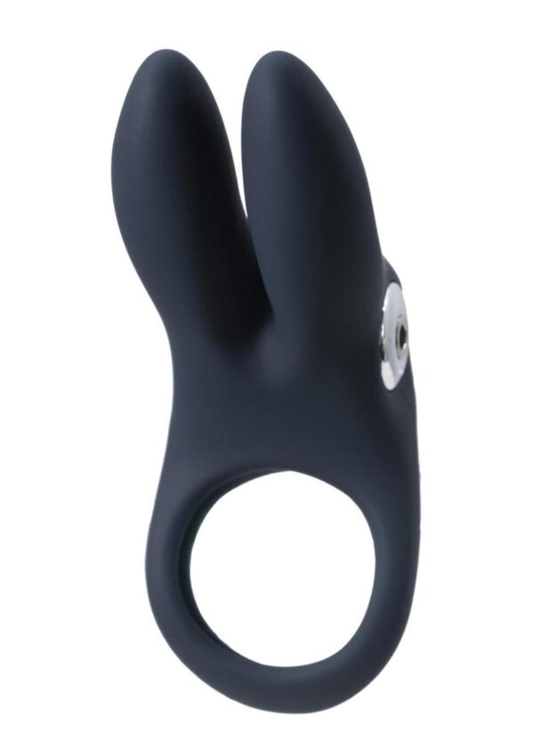 VeDO Sexy Bunny Rechargeable Silicone Couples Cock Ring - Black Pearl - Image 3