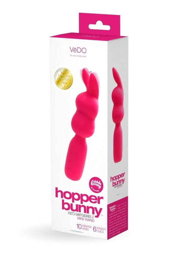 VeDO Hopper Bunny Rechargeable Silicone Mini Vibrator - Pink