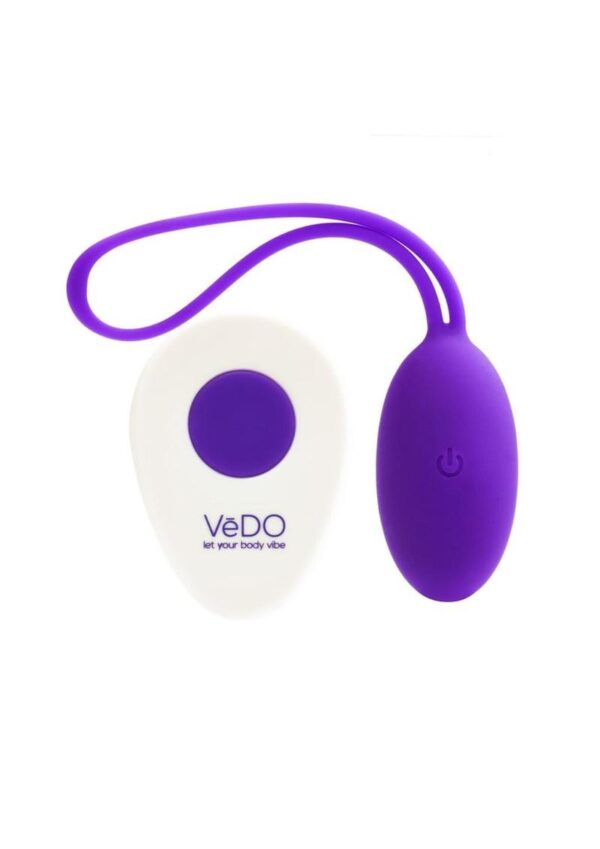 VeDO Peach Rechargeable Silicone Egg Vibrator with Remote Control - Into You Indigo - Image 4