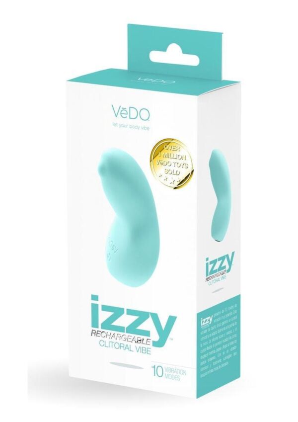 VeDO Izzy Rechargeable Silicone Vibrator - Tease Me Turquoise