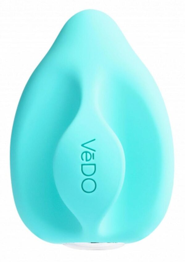 VeDO Yumi Rechargeable Silicone Layon Finger Vibrator - Tease Me Turquoise - Image 4