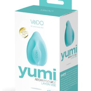VeDO Yumi Rechargeable Silicone Layon Finger Vibrator - Tease Me Turquoise