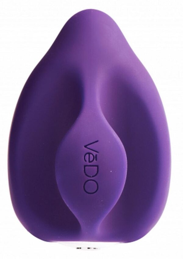 VeDO Yumi Rechargeable Silicone Layon Finger Vibrator - Deep Purple - Image 3