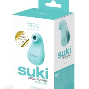 VeDO Suki Rechargeable Silicone Sonic Vibrator - Tease Me Turquoise