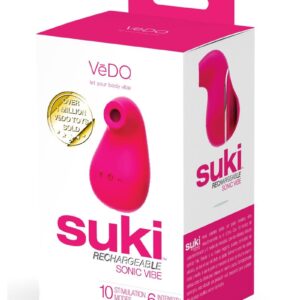 VeDO Suki Rechargeable Silicone Sonic Vibrator - Foxy Pink