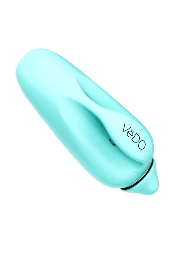 VeDO Vivi Rechargeable Silicone Finger Vibrator - Tease Me Turquoise - Image 2