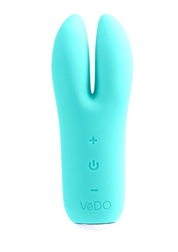 VeDO Kitti Silicone Rechargeable Dual Vibrator - Tease Me Turquoise - Image 2