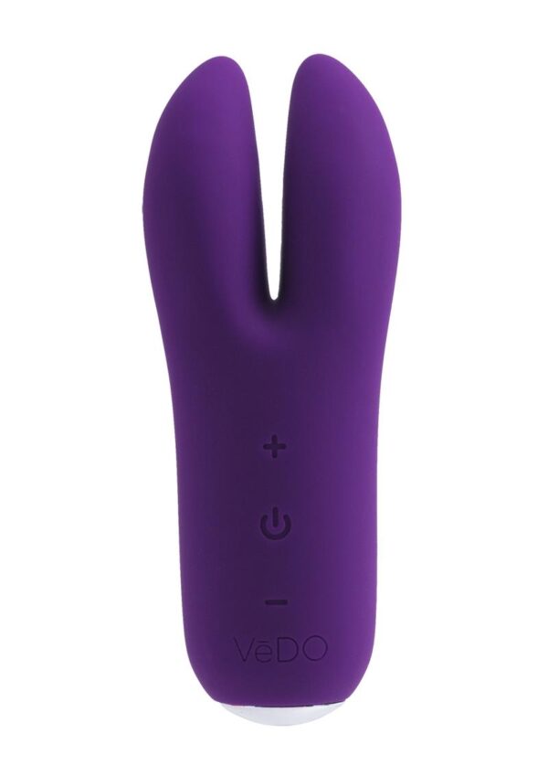 VeDO Kitti Silicone Rechargeable Dual Vibrator - Deep Purple - Image 2