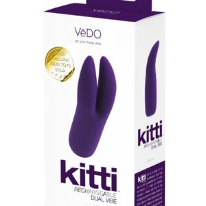 VeDO Kitti Silicone Rechargeable Dual Vibrator - Deep Purple