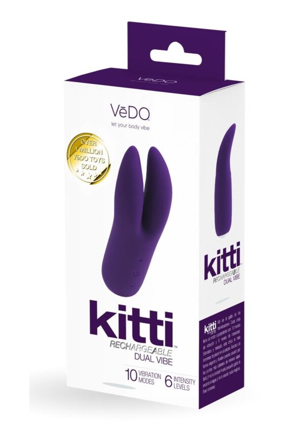 VeDO Kitti Silicone Rechargeable Dual Vibrator - Deep Purple