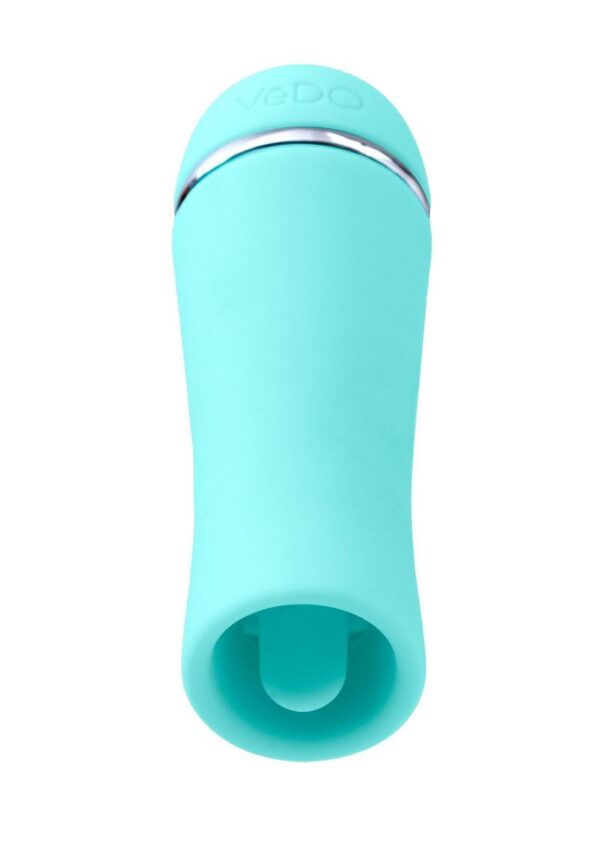 VeDO Liki Rechargeable Silicone Flicker Clitoral Vibrator - Teal - Image 3