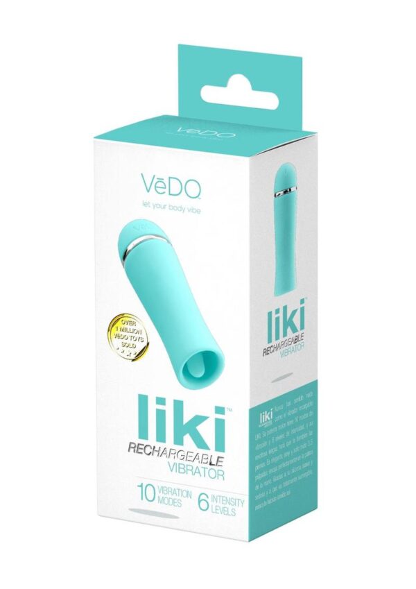 VeDO Liki Rechargeable Silicone Flicker Clitoral Vibrator - Teal