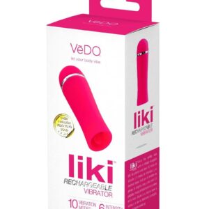 VeDO Liki Rechargeable Silicone Flicker Clitoral Vibrator - Foxy Pink