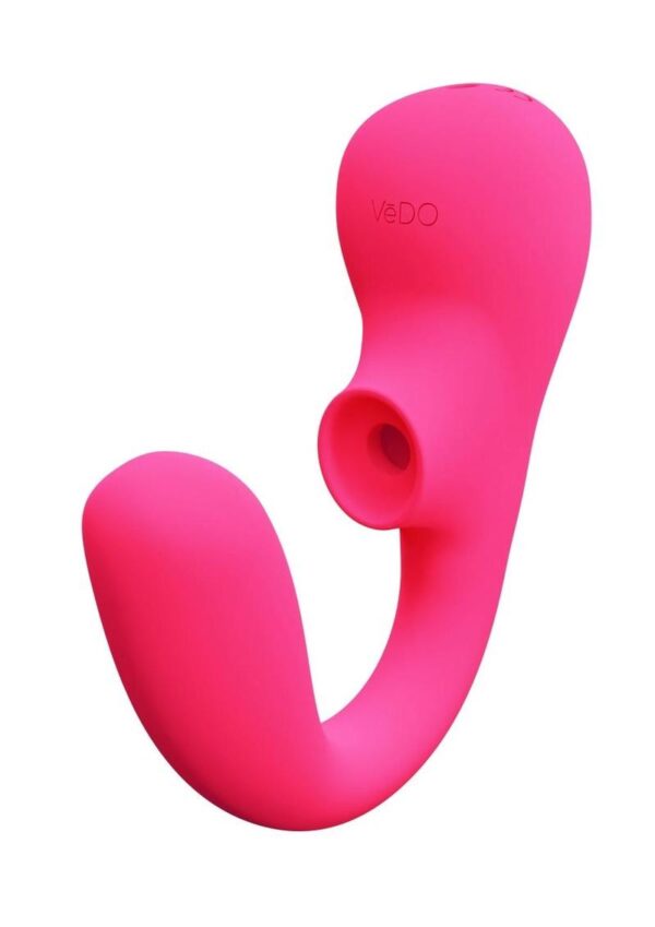 VeDO Suki Plus Rechargeable Silicone Dual Vibrator - Foxy Pink - Image 3