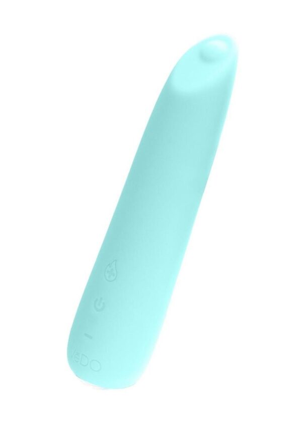 VeDO Boom Rechargeable Silicone Ultra Warming Vibrator - Turquoise - Image 4