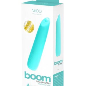 VeDO Boom Rechargeable Silicone Ultra Warming Vibrator - Turquoise