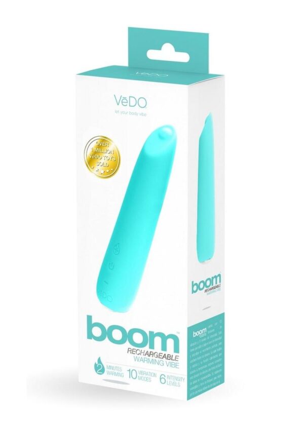 VeDO Boom Rechargeable Silicone Ultra Warming Vibrator - Turquoise