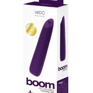 VeDO Boom Rechargeable Silicone Ultra Warming Vibrator - Purple