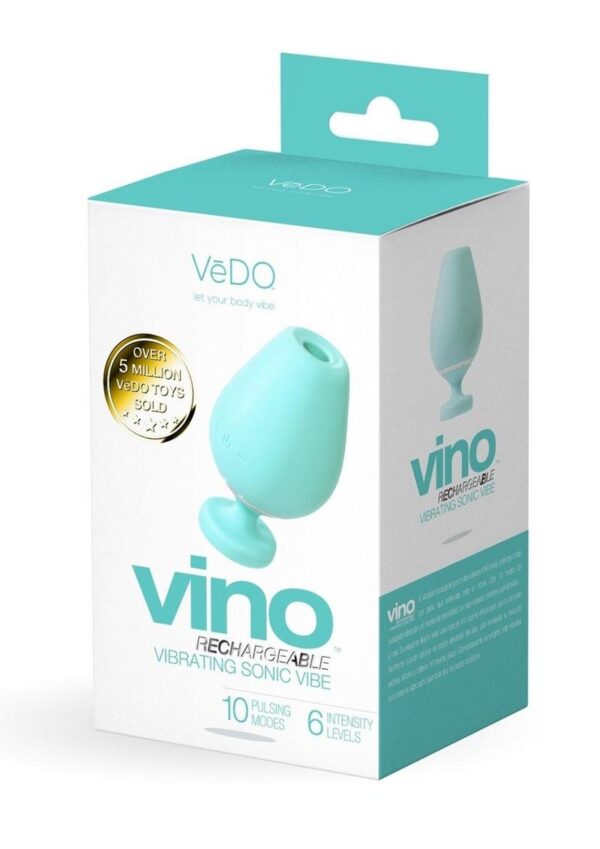 VeDo Vino Silicone Rechargeable Sonic Clitoral Vibrator - Turquoise