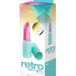 VeDO Retro Silicone Rechargeable Bullet - Turquoise