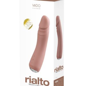 VeDO Rialto Silicone Rechargeable Realistic Vibrator - Caramel