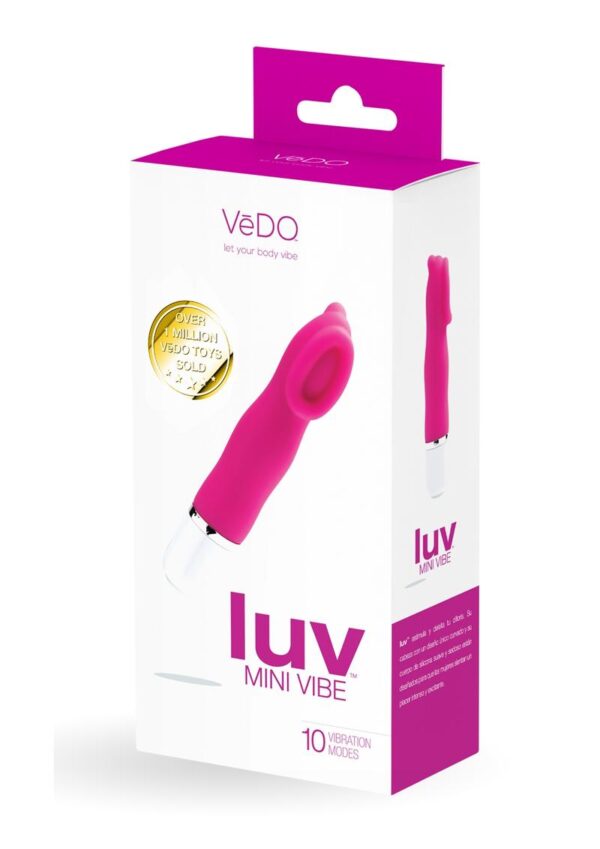 VeDO Luv Silicone Mini Vibrator - Hot In Bed Pink