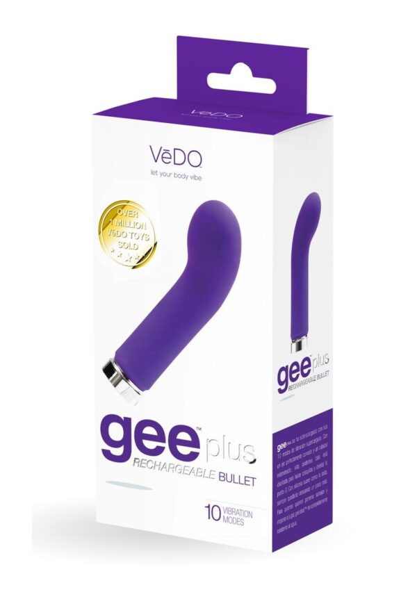 VeDO Gee Plus Rechargeable Silicone Bullet Vibrator - Into You Indigo