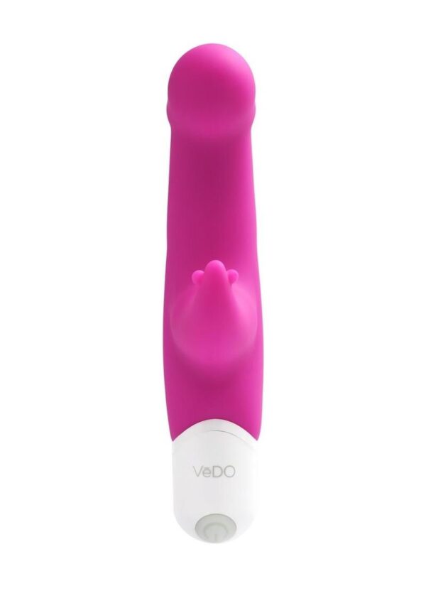 VeDO Joy Silicone Rabbit Vibrator - Hot In Bed Pink - Image 3