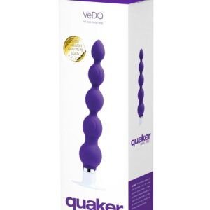 VeDO Quaker Silicone Anal Beads - Into You Indigo
