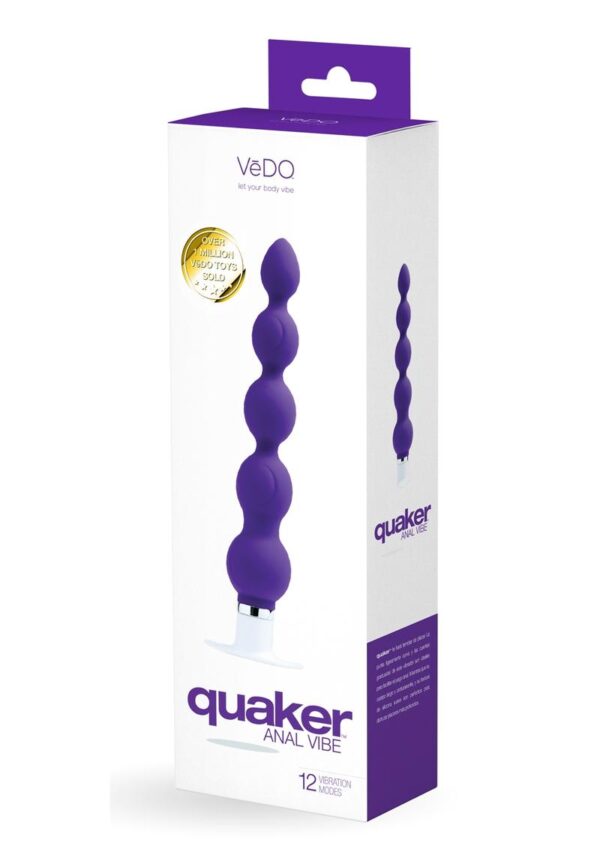 VeDO Quaker Silicone Anal Beads - Into You Indigo