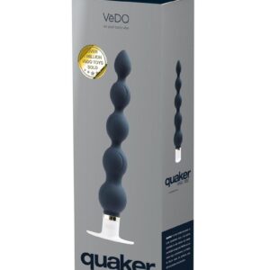 VeDO Quaker Silicone Anal Vibrator - Just Black