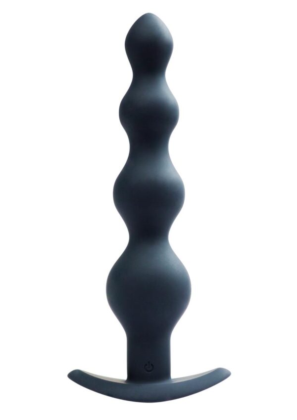 VeDO Earth Quaker Rechargeable Silicone Anal Beads - Just Black - Image 2