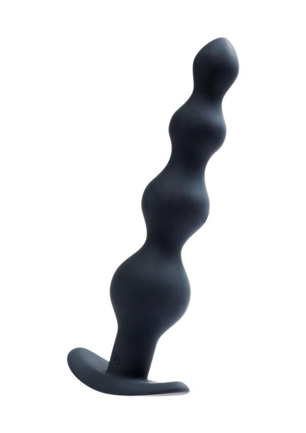 VeDO Earth Quaker Rechargeable Silicone Anal Beads - Just Black - Image 3
