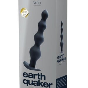 VeDO Earth Quaker Rechargeable Silicone Anal Beads - Just Black
