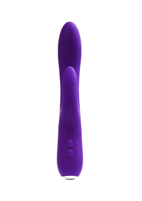 VeDO Rockie Rechargeable Silicone Rabbit Vibrator - Into You Indigo - Image 3