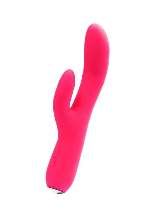 VeDO Rockie Rechargeable Silicone Rabbit Vibrator - Foxy Pink - Image 4