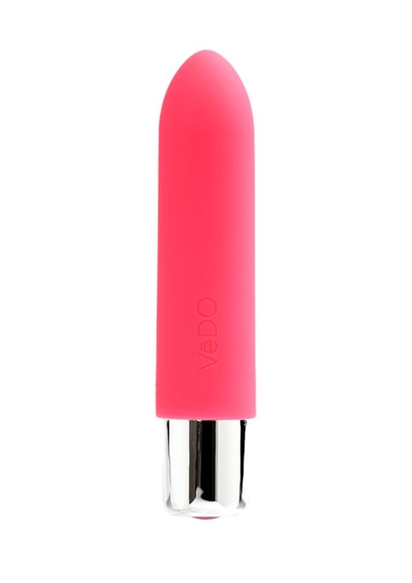 VeDO Bam Mini Rechargeable Silicone Bullet Vibrator - Foxy Pink - Image 2
