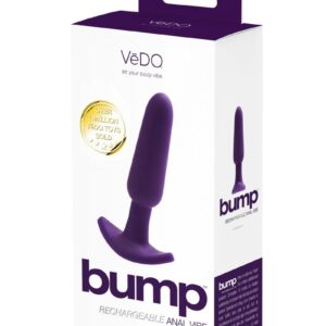 VeDO Bump Rechargeable Silicone Anal Vibrator - Deep Purple